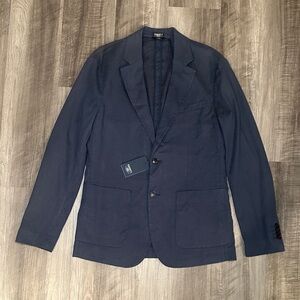 Faherty Movement Flex Linen Deep Sea Navy Blazer - 38R